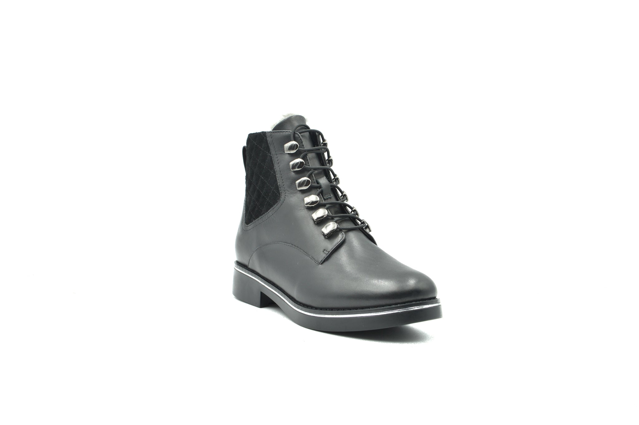 Aquatalia linda hotsell leather combat boot